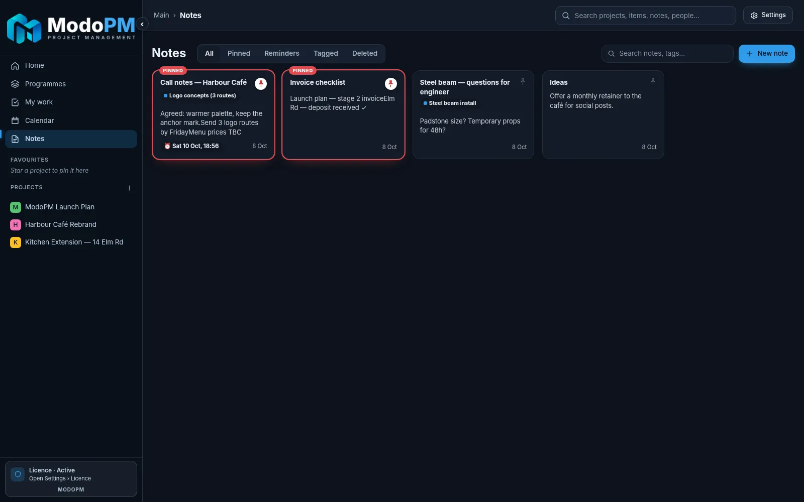 ModoPM Freelance Notes