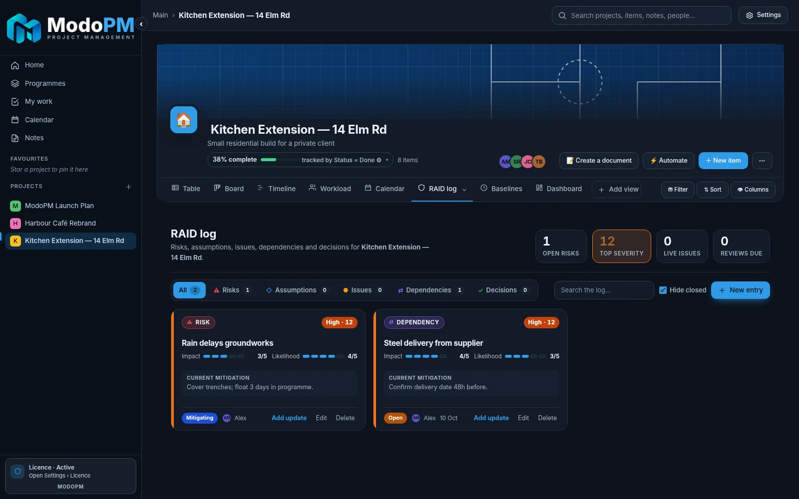 ModoPM Freelance RAID log